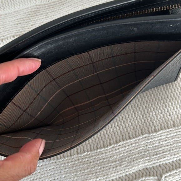 Burberrys Clutch Bag Leather Black vintage - Picture 13 of 16